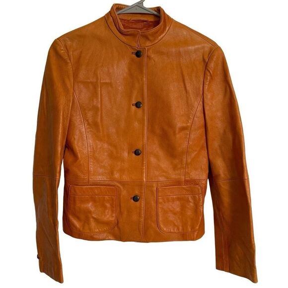 Max Mara Weekend Leather Jacket 4 - Picture 1 of 11